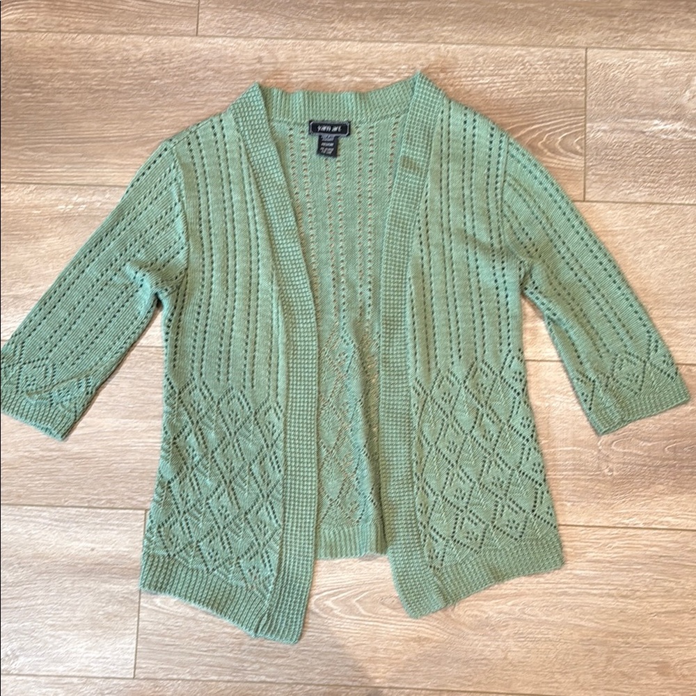 Yarn Art Open-Front Knit Sweater